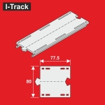 Hacker-Model HCTMC24077 - H0 - Gerade Segment, 1-gleisig für Märklin C, 80 x 77,5 mm (6 Stück)